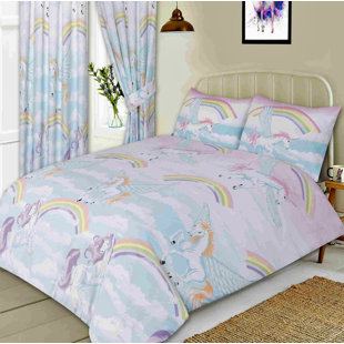 Double unicorn hotsell bed set